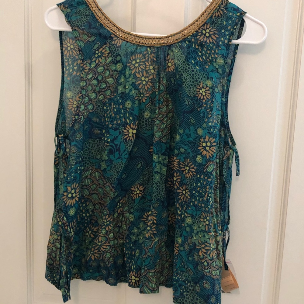 Floral print trapeze top